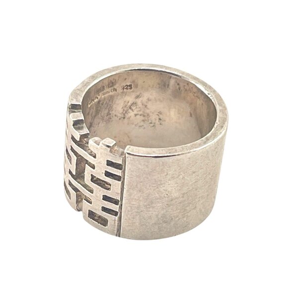 Vintage Silver Smith 925 Size 6 Statement Ring Heavy - Picture 2 of 7